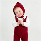 Personalised Baby Knit Romper with Embroidered Name