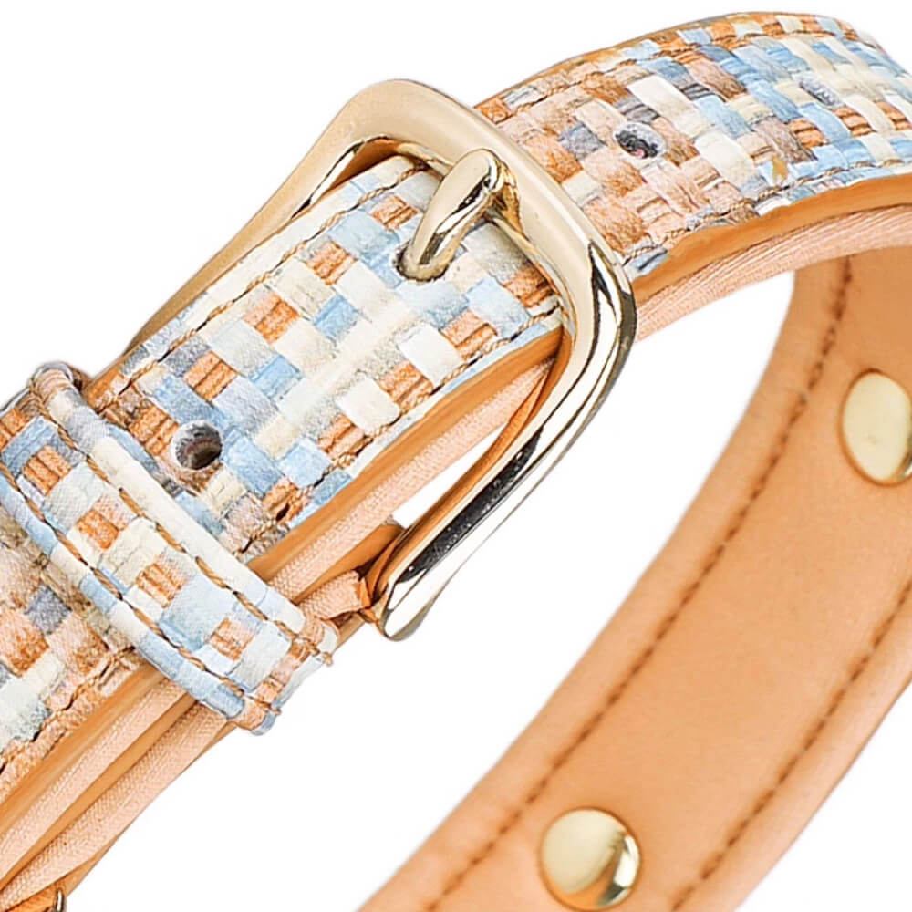 Elegant Woven Name Dog Collar