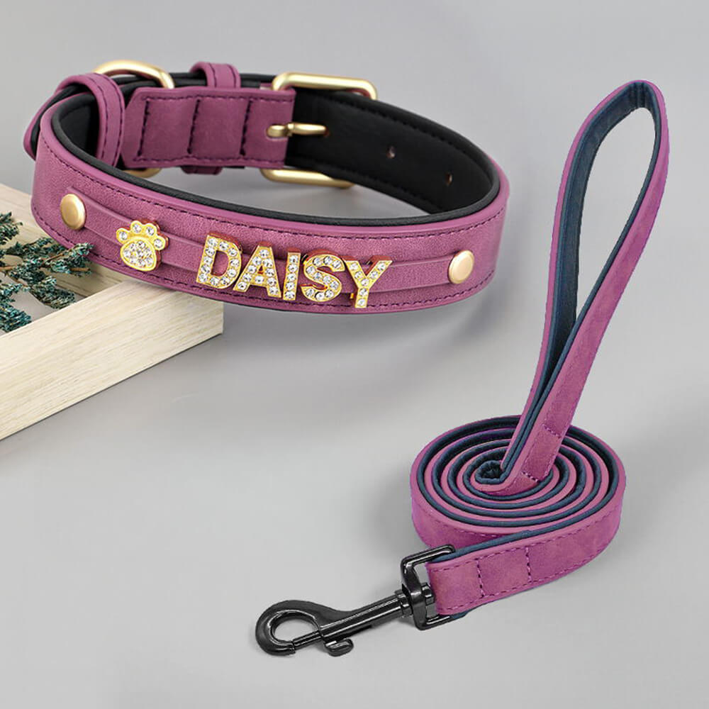 Rhinestone Name Dog Collar