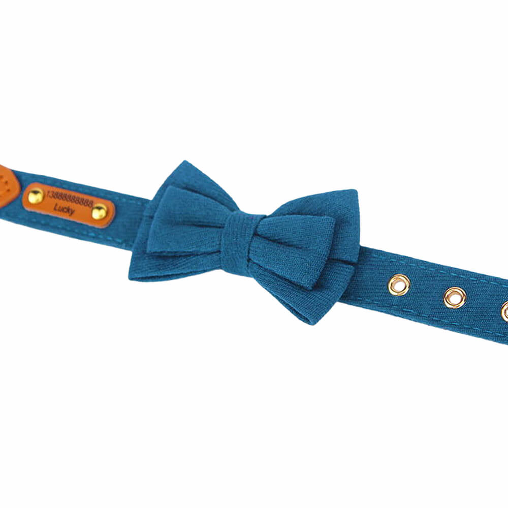 Layered Bow Tie Collar with Nameplate