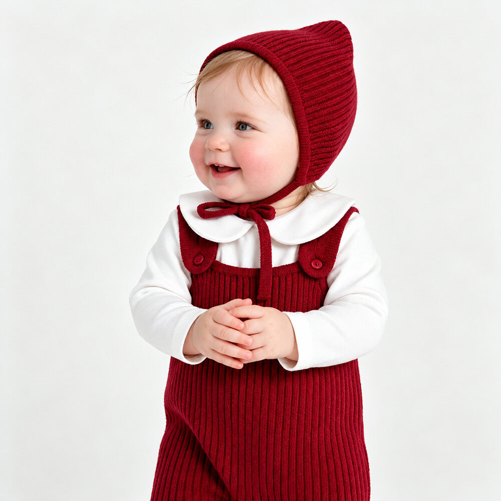 Personalised Baby Knit Romper with Embroidered Name
