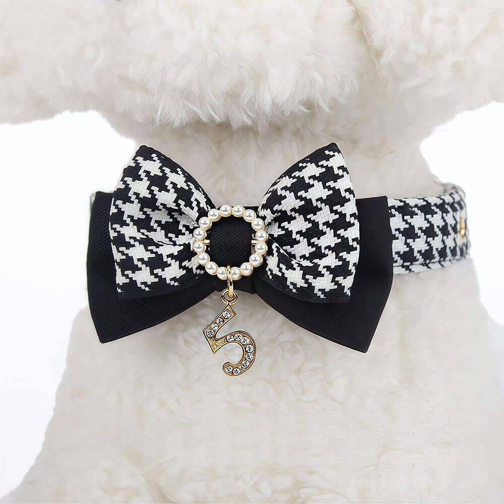 Personalised Dog Collar with Bowtie