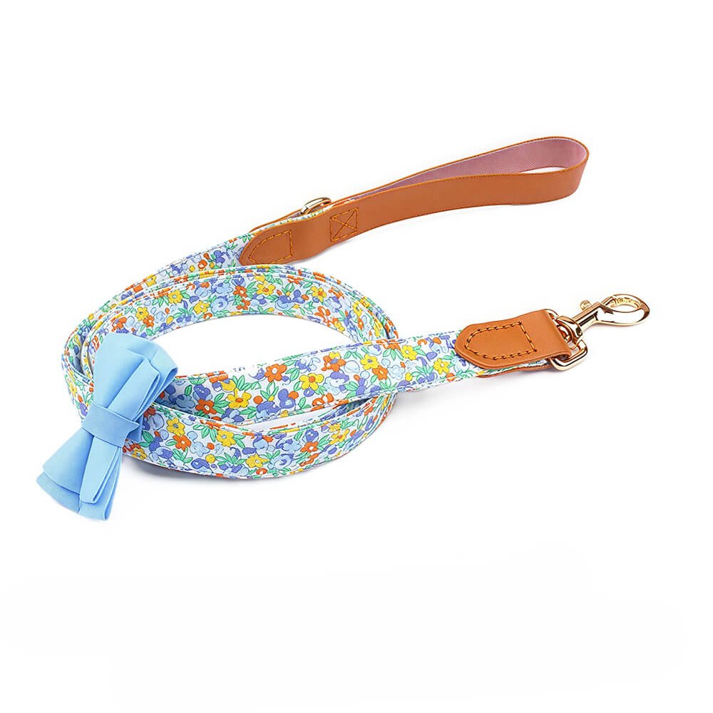 Floral Bow Tie Collar with Nameplate