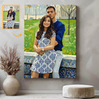 Turn Photo into Oil Painting - Personalized Customized Canvas – Memorial Gift for Lovers