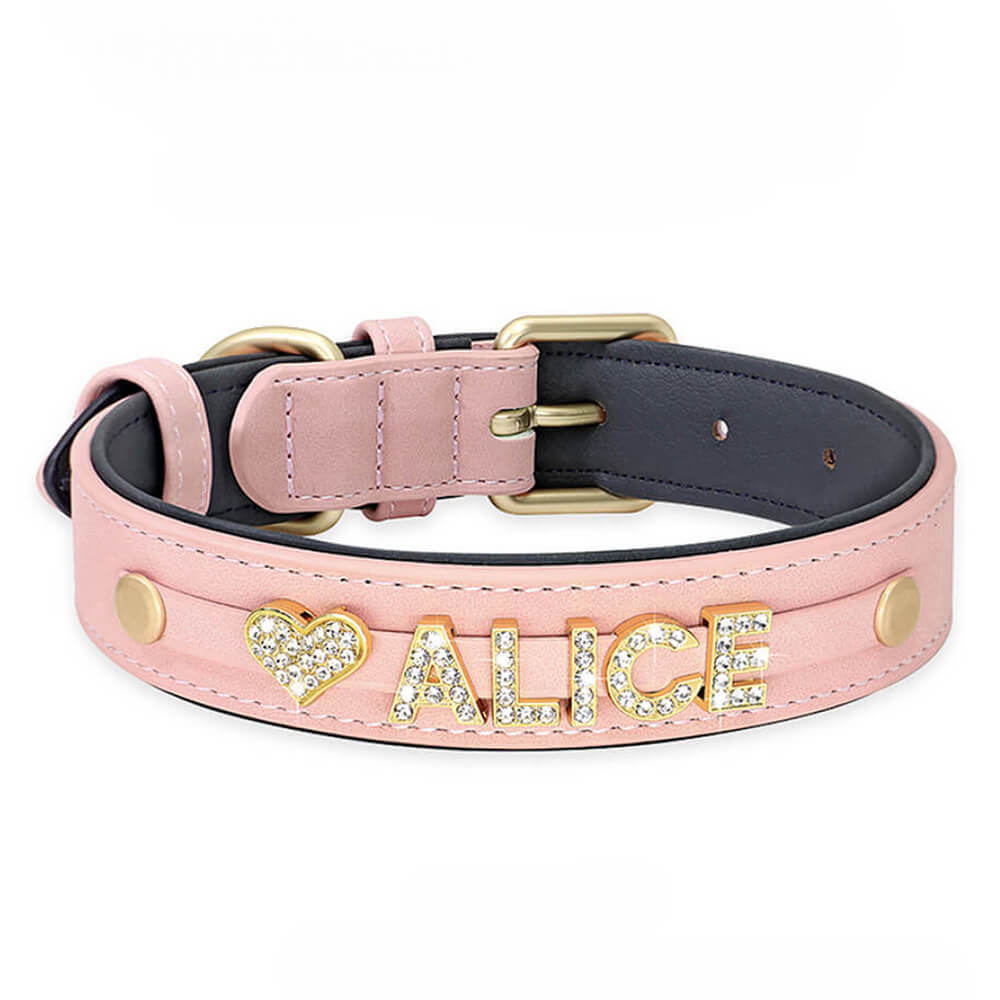 Personalised Crystal Name Dog Collar