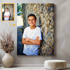 Turn Photo into Oil Painting - Personalized Customized Canvas – Memorial Gift for Lovers