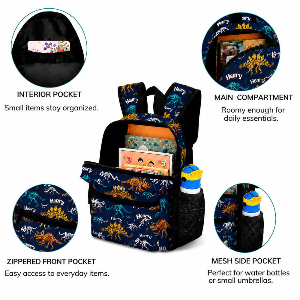 Dinosaur Skeleton Kids Backpack