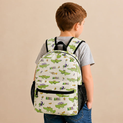 Crocodile Pattern Kids Backpack
