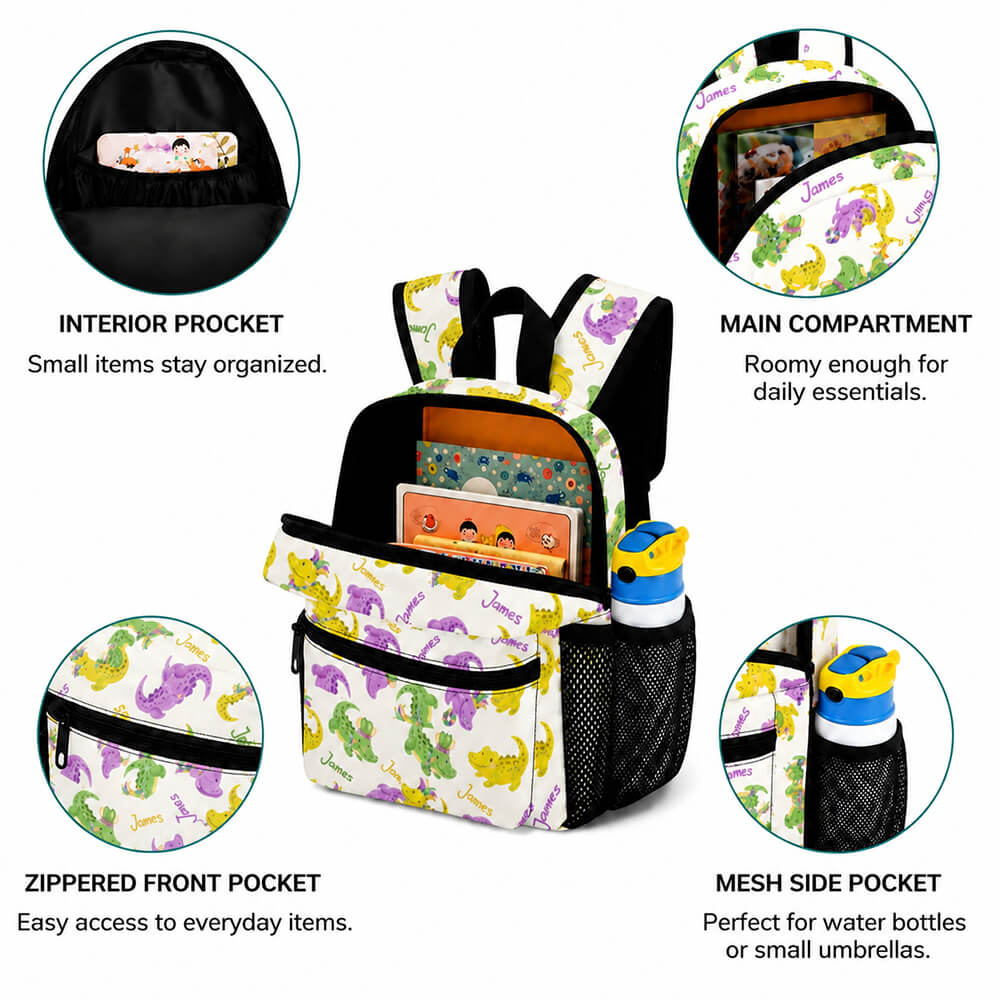 Colorful Dinosaur Kids Backpack