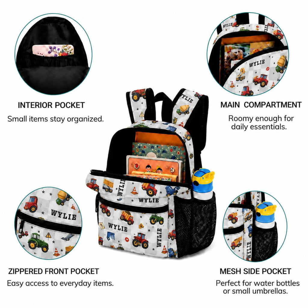 Construction Truck Kids Backpack