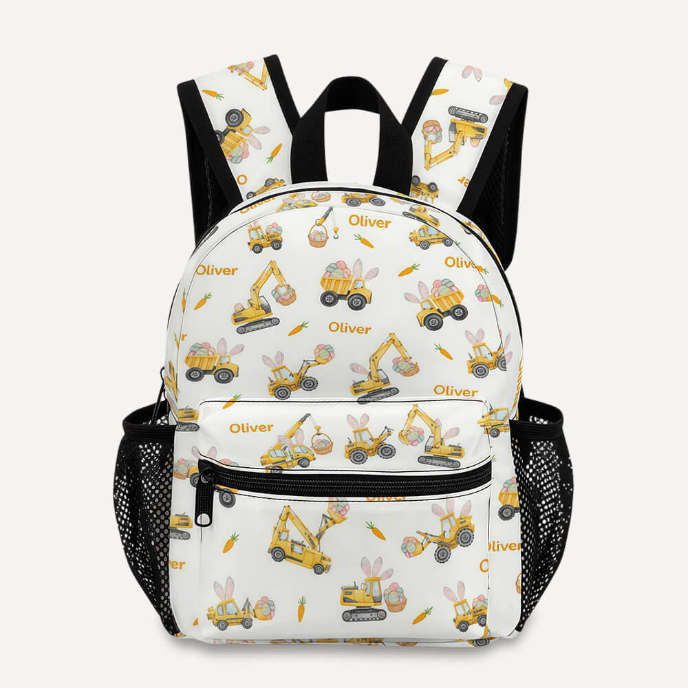 Easter Construction Trucks Kids Backpack