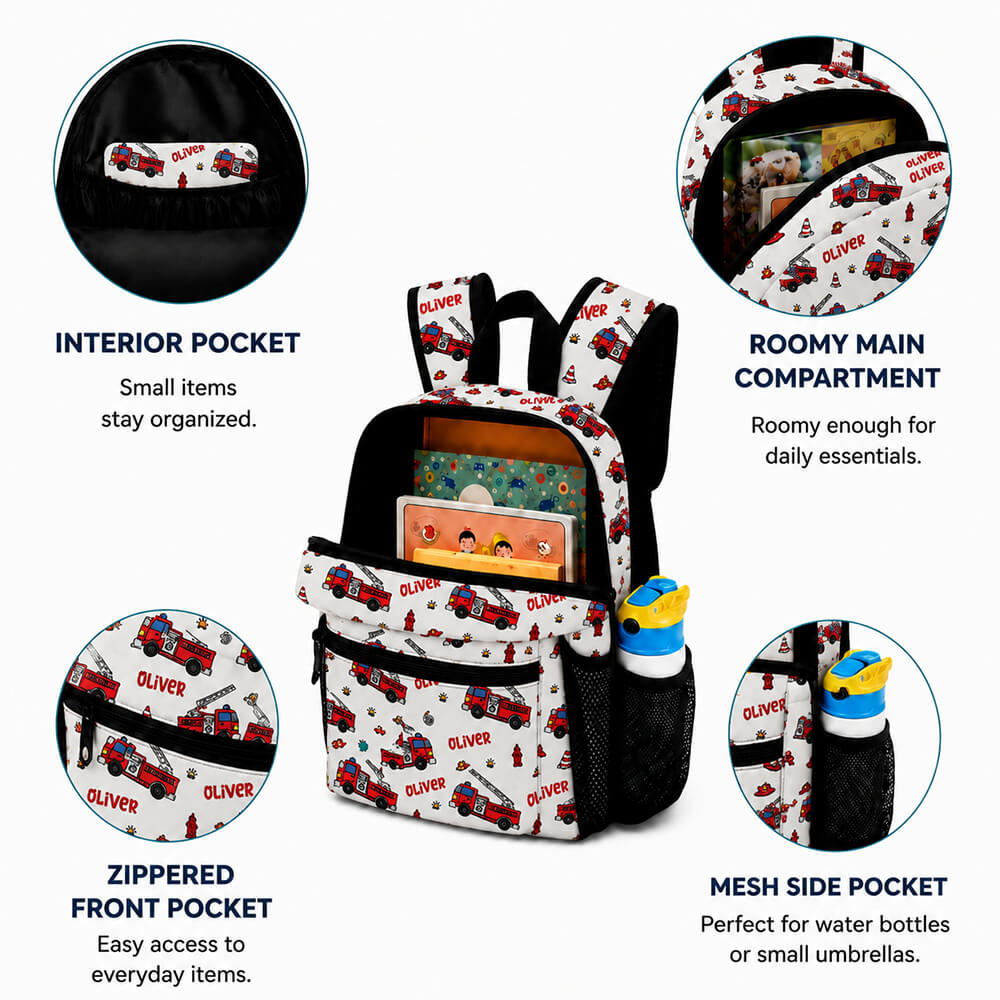 Fire Truck Kids Backpack