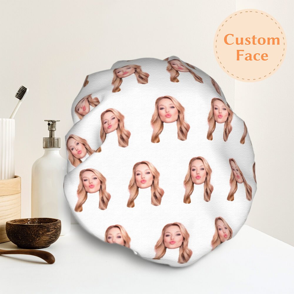 Personalized Shower Cap with Your Face – Fun Custom Gift for Christmas, Birthdays, and Special Occasions