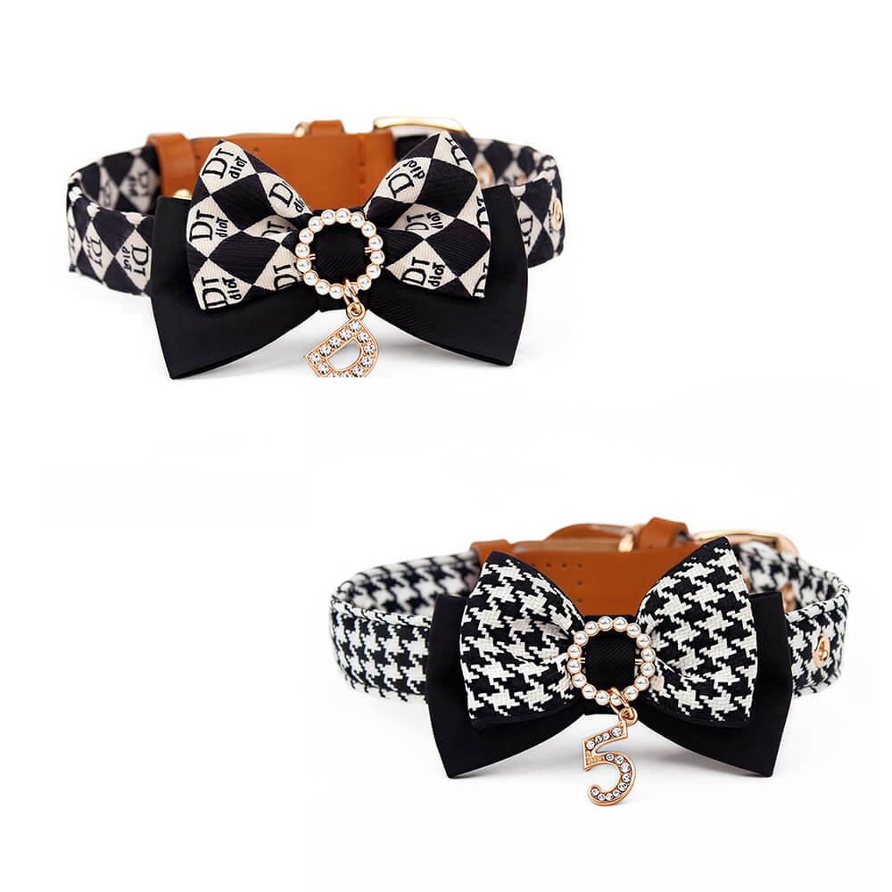 Luxe Bow Tie Collar with Nameplate