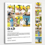 Dad Photo Collage Canvas - Personalized Customized Canvas - Gift for Father's Day