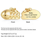 Fishbone Engraved Pet ID Tag