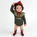 Personalised Baby Knit Romper with Embroidered Name