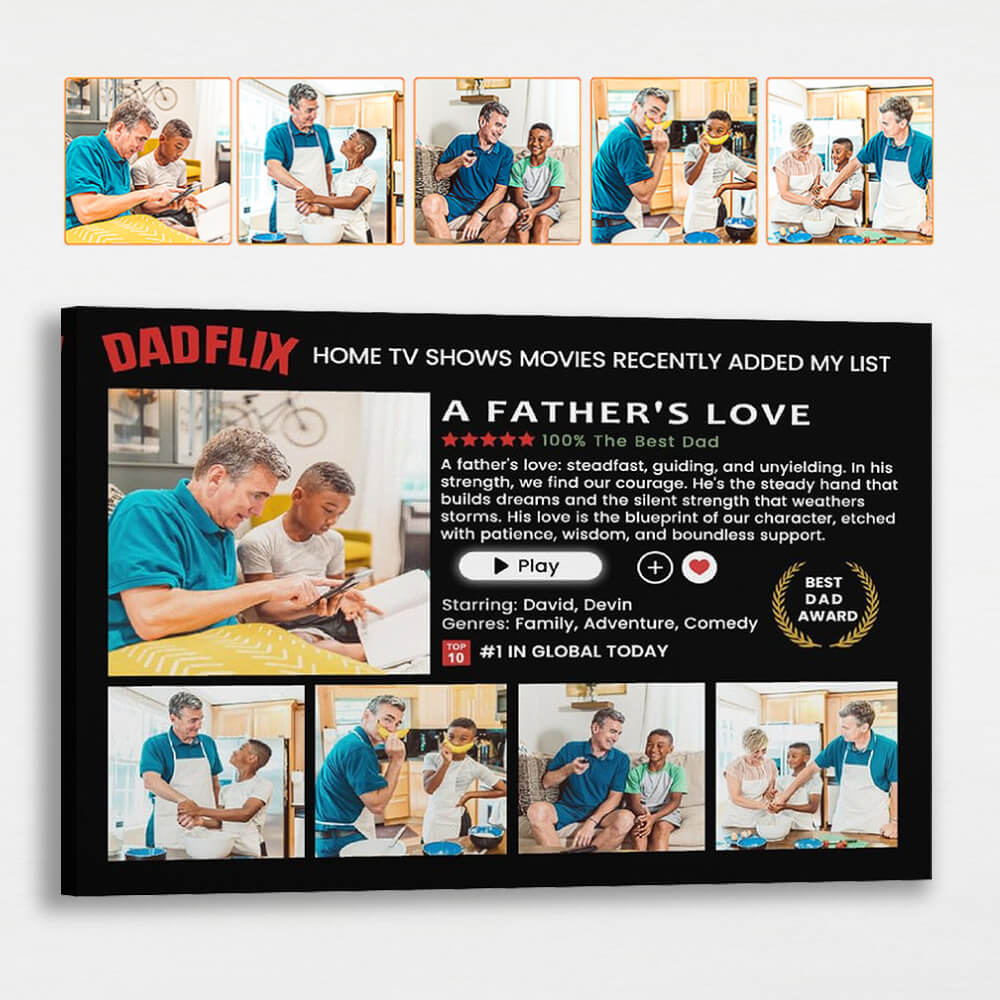 Personalised Dad Canvas - Personalized Customized Canvas - Personalized Canvas Art For Father’s Day