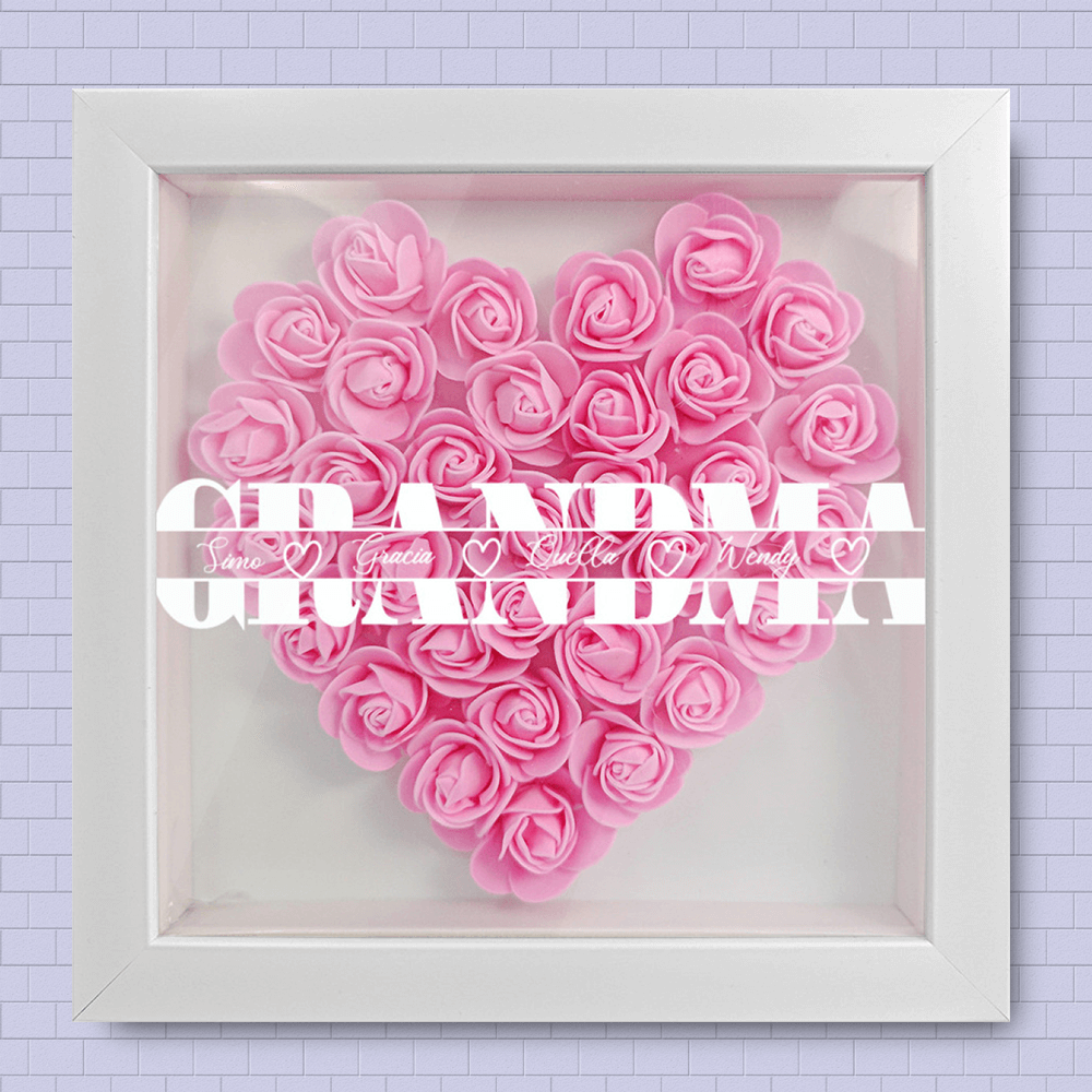 Roses Shadowbox with Names