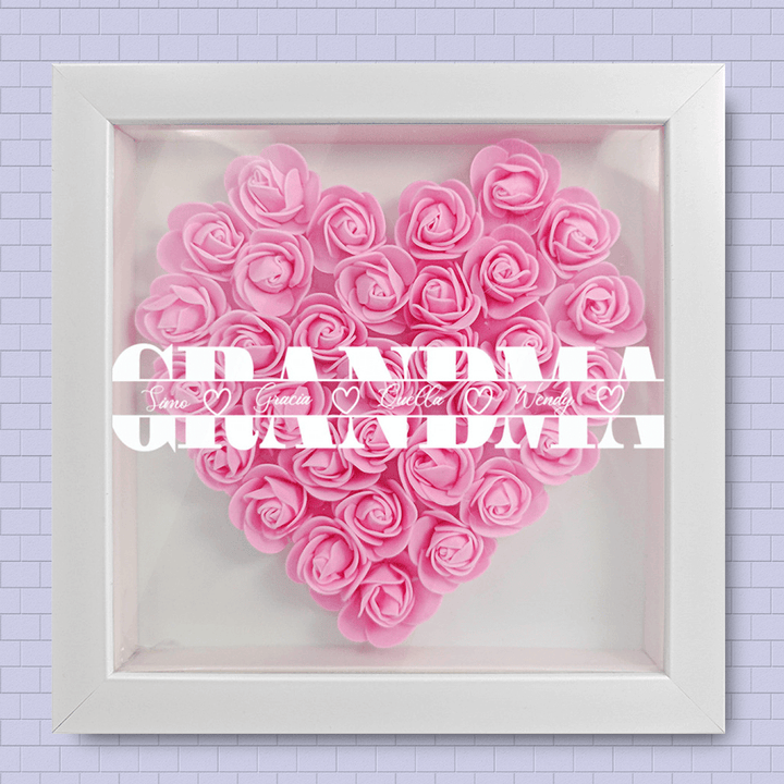 Roses Shadowbox with Names