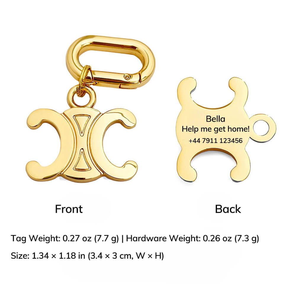 Double Arch Engraved Pet ID Tag