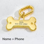 Bone-Shaped Engraved Pet ID Tag