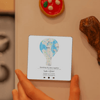 Custom Map with Hot air balloon Music Fridge Magnet