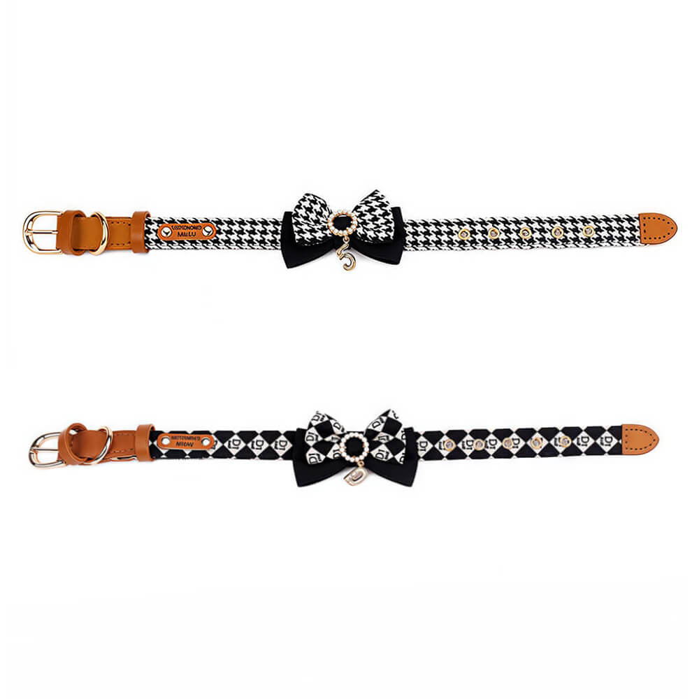 Luxe Bow Tie Collar with Nameplate
