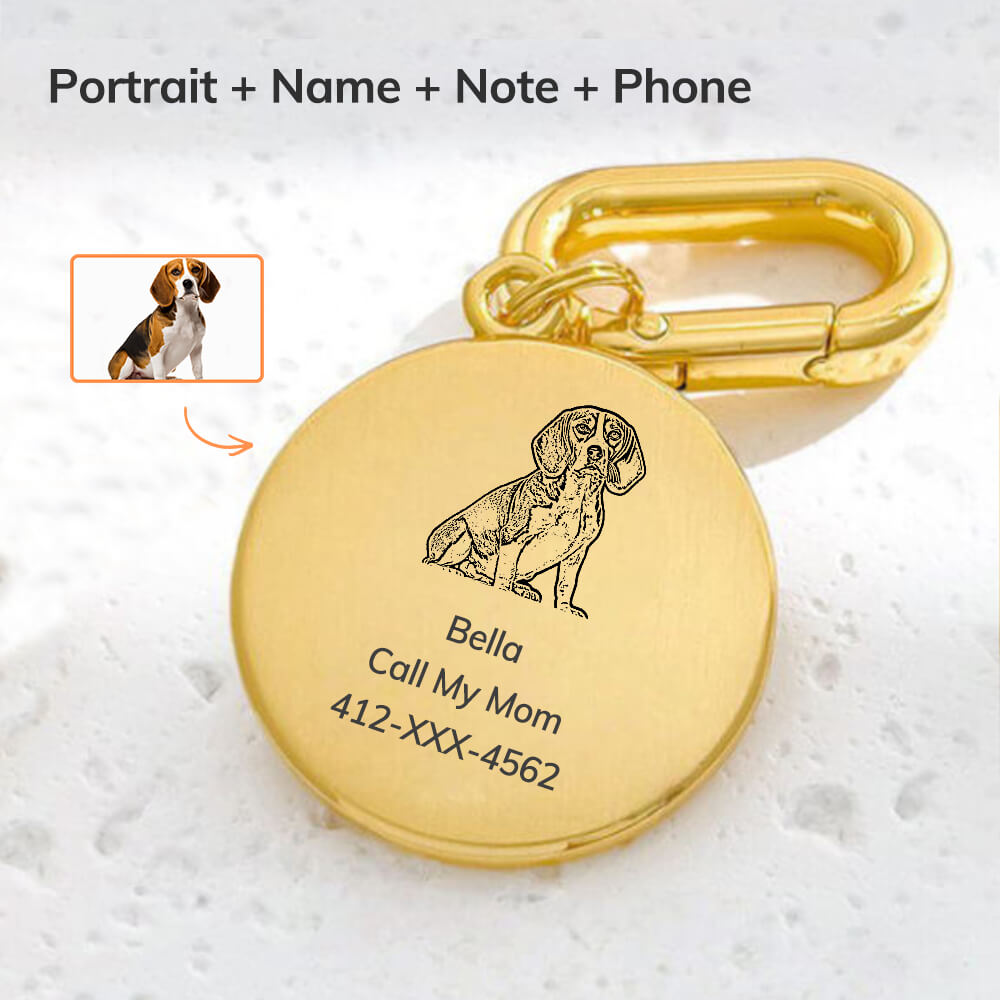 Cross Engraved Pet ID Tag