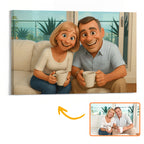 Pixar-Inspired Family Canvas - Turn Your Photo into Pixar-Style Art - Perfect Gift for Siblings, Loved Ones