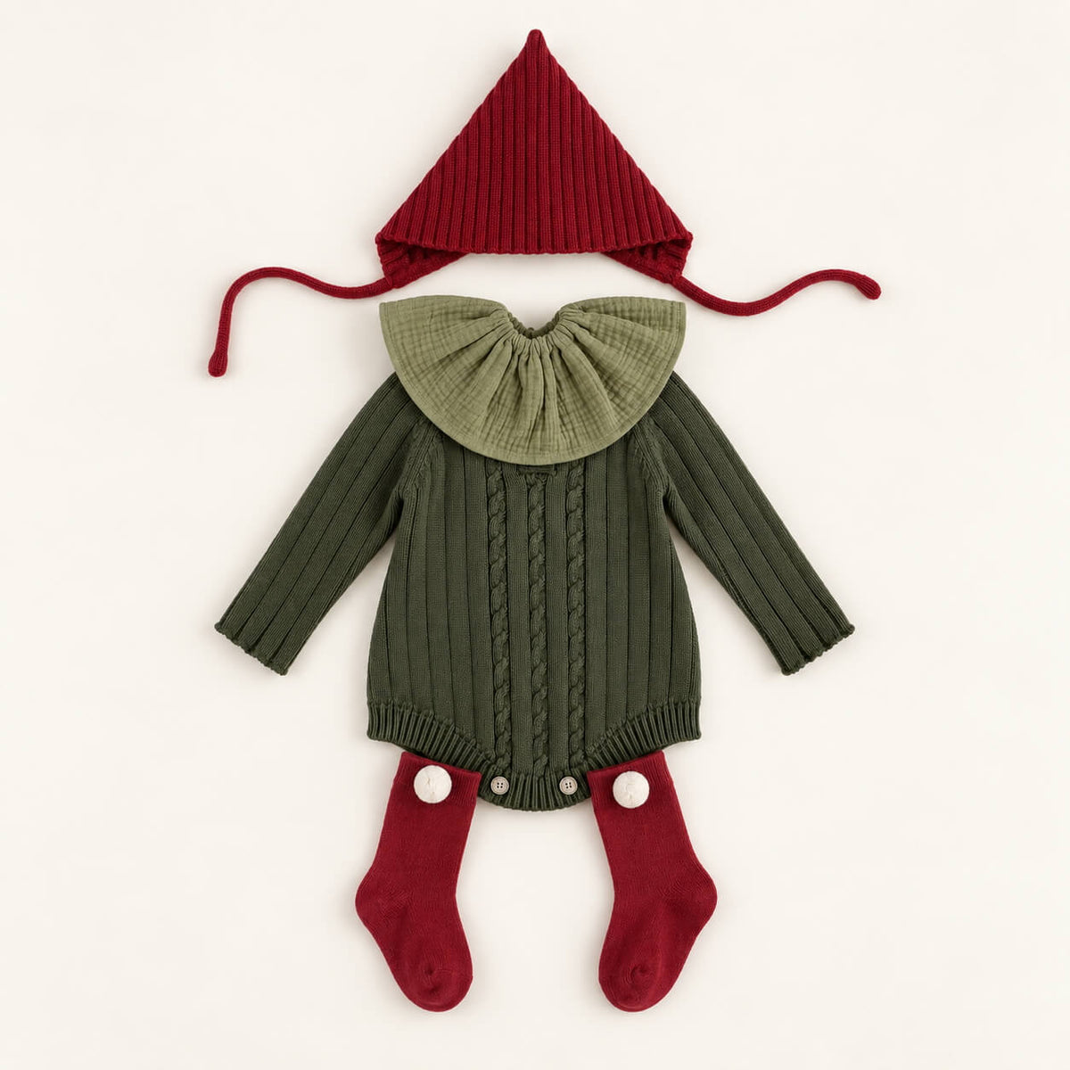 Personalised Baby Knit Romper with Embroidered Name
