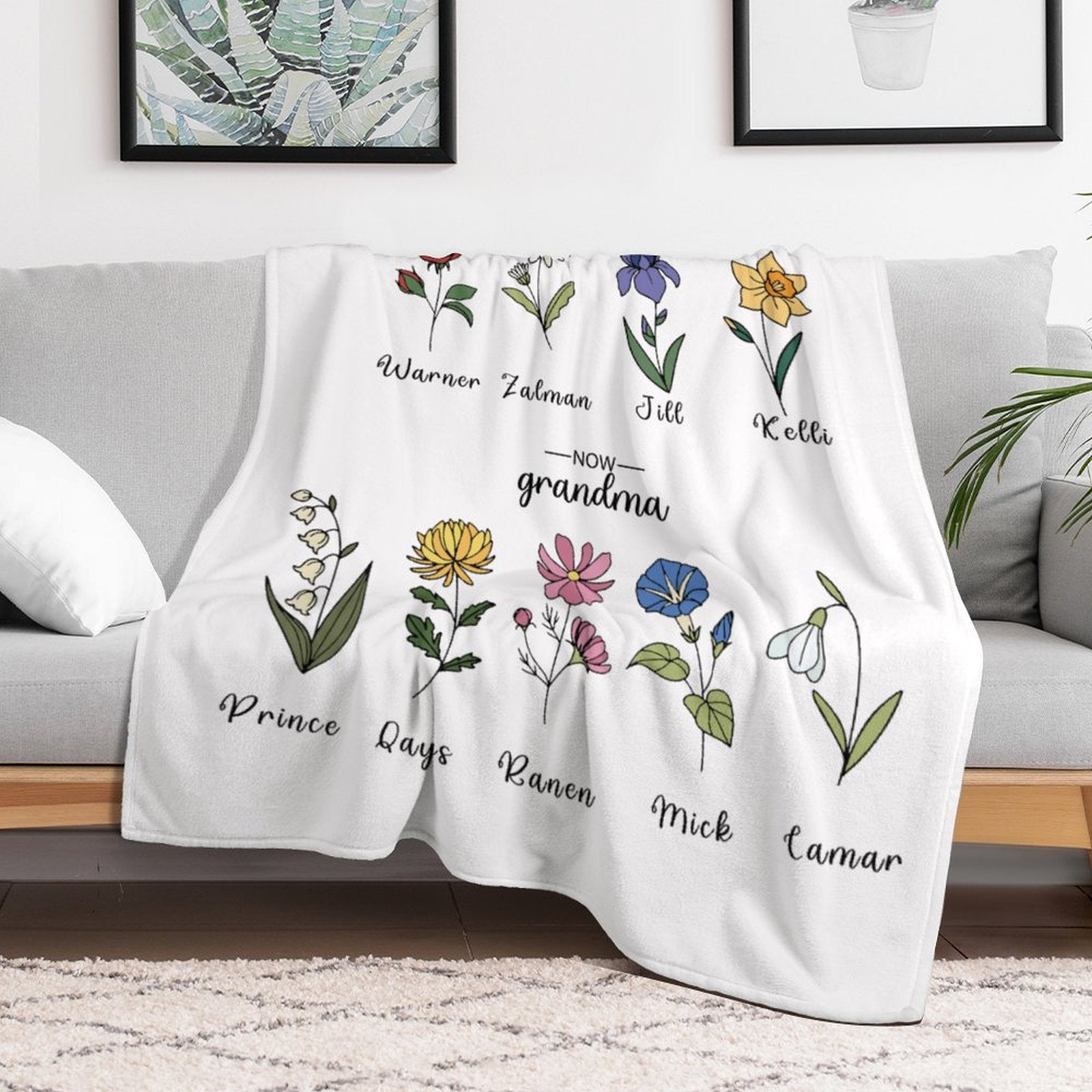 First Mom Now Grandma Blanket