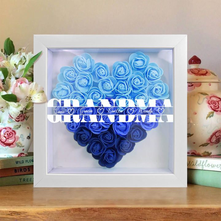 Roses Shadowbox with Names