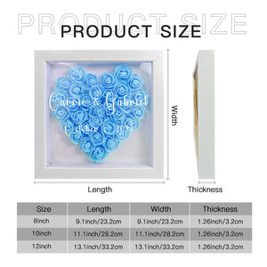 custom rose shadow box