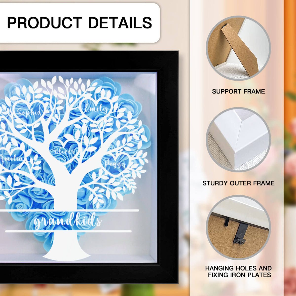 custom flower shadow box