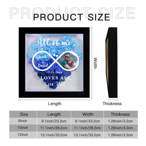 Personalized flower heart shadow box for her