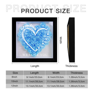 Personalized Mom Flower Shadow Box with Kids Name