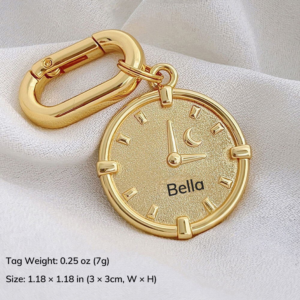 Clock Engraved Pet ID Tag