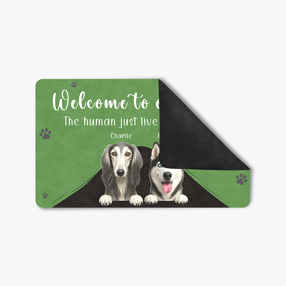 Welcome To Our Home Custom Dog Doormat Personalized Dog Doormat