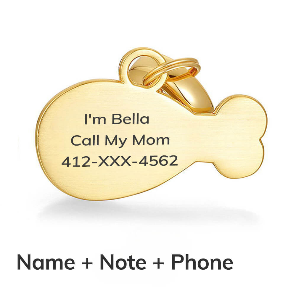 Chicken Leg Engraved Pet ID Tag
