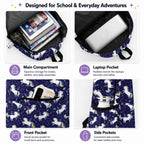 Unicorn Blue Starry Night Backpack