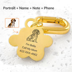 Pawprint Engraved Pet ID Tag