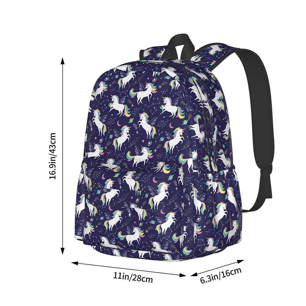 Unicorn Blue Starry Night Backpack