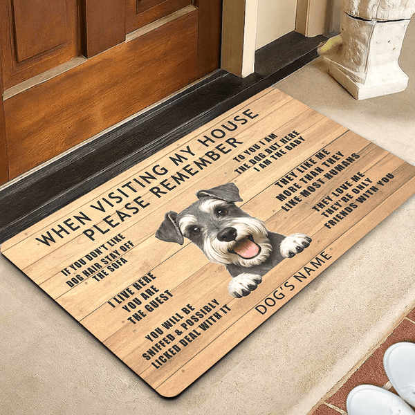 customized door mats dogs