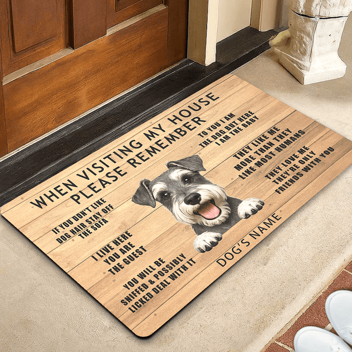 customized door mats dogs
