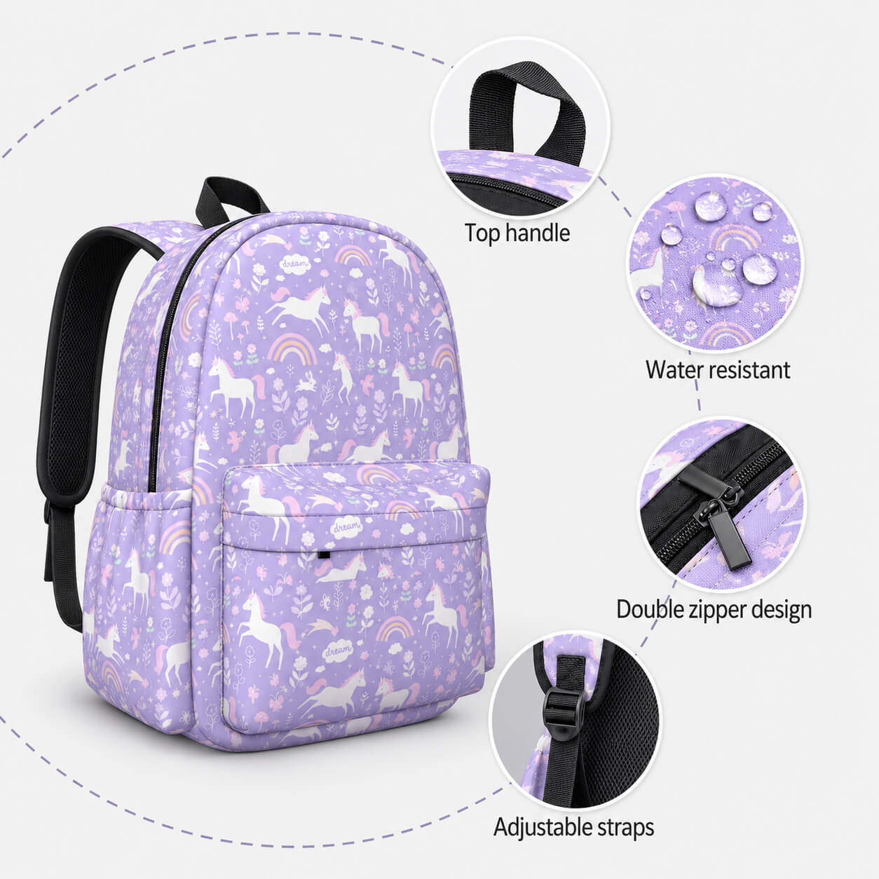 Unicorn Lavender Backpack