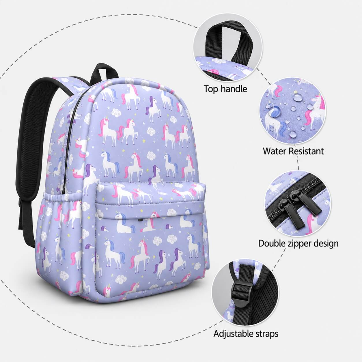Unicorn Backpack School Bag