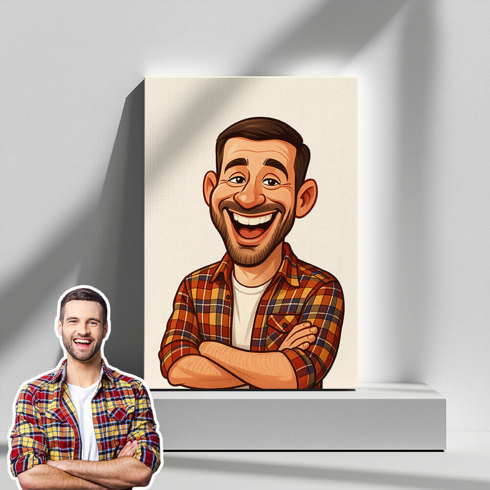 Custom Caricature Portrait – Turn Your Photo into Fun Artwork - Unique Gift for Lovers