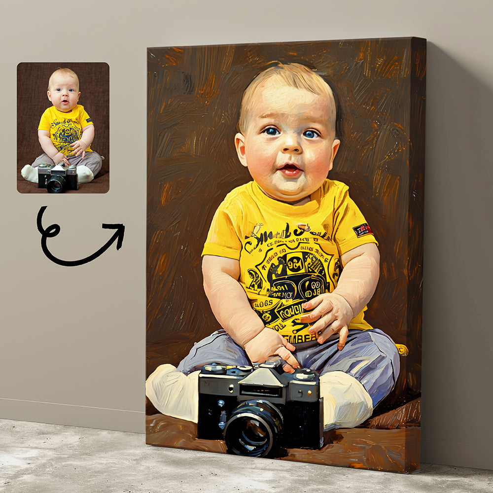 Turn Photo into Oil Painting - Personalized Customized Canvas – Memorial Gift for Lovers