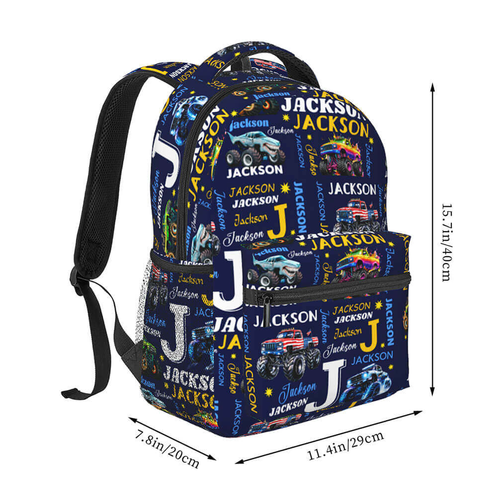 Monster Truck Kids Backpack